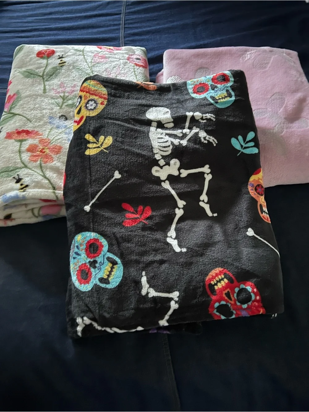 3 Throw blankets for the price of one.